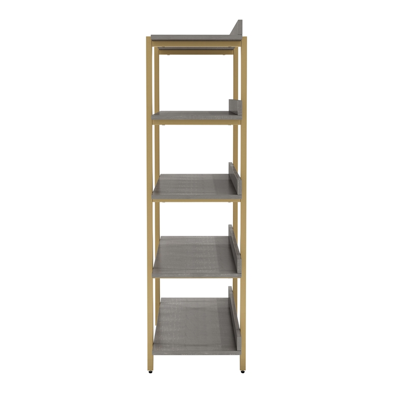 Furniture of America Teviot Contemporary Wood 5-Tier Bookshelf in Antique Gray
