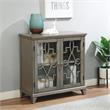 Furniture of America Garville Transitional Wood 2-Shelf Hallway Cabinet in Gray