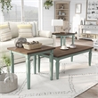 Furniture of America Condway Wood 3-Piece Coffee Table Set in Antique Blue