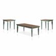 Furniture of America Condway Wood 3-Piece Coffee Table Set in Antique Blue