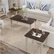 Furniture of America Condway Wood 3-Piece Coffee Table Set in Antique White
