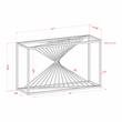 Furniture of America Jonnah Contemporary Glass Top Console Table in Chrome