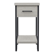 Furniture of America Sims Transitional Wood 1-Shelf Side Table in Antique White