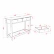 Furniture of America Lekwick Transitional Wood 2-Drawer Console Table in Gray