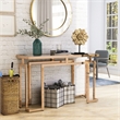 Furniture of America Mahone Contemporary Glass Top Console Table in Gold