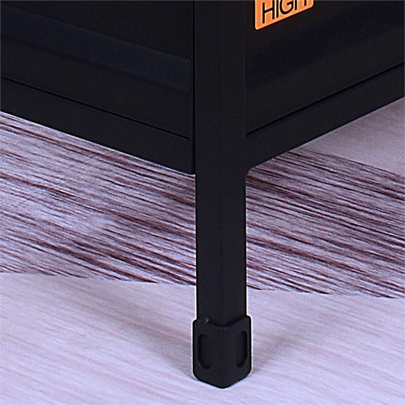 Furniture of America Lionna Metal Lift-Top Coffee Table in Black and Walnut