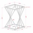 Furniture of America Abair Contemporary Glass Top Side Table in Gold
