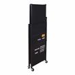 Furniture of America Lionna Metal Folding Bookcase with Wheels in Black
