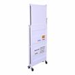 Furniture of America Lionna Metal Folding Bookcase with Wheels in White