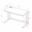 Furniture of America Nillaine Wood Writing Desk with USB in White