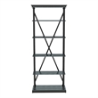 Furniture of America Toggin Industrial Metal 33-Inch Bookcase in Antique Blue