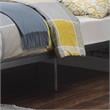 Furniture of America Kushner Industrial Metal Platform Bed with Bench in Black