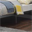 Furniture of America Kushner Industrial Metal Platform Bed with Bench in White