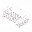 Furniture of America Kushner Industrial Metal Platform Bed with Bench in White