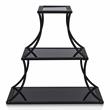 Furniture of America Kladden Industrial Metal 3-Shelf Bookcase in Sand Black