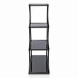 Furniture of America Kladden Industrial Metal 4-Shelf Bookcase in Sand Black