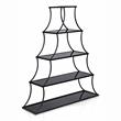 Furniture of America Kladden Industrial Metal 5-Shelf Bookcase in Sand Black