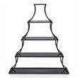 Furniture of America Kladden Industrial Metal 5-Shelf Bookcase in Sand Black
