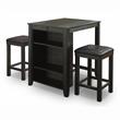 Furniture of America Albana Wood 3-Piece Counter Height Dining Set in Walnut