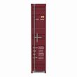 Furniture of America Mandom Modern Metal 4-Shelf Bookcase in Red Powder Coating