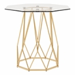 Furniture of America Growder Contemporary Glass Top End Table in Gold