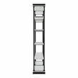 Furniture of America Toggin Industrial Metal 58-Inch Bookcase in Antique White