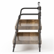 Furniture of America Kernel Industrial Metal 2-Shelf Bookcase in Sand Black