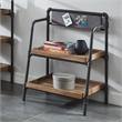 Furniture of America Kernel Industrial Metal 2-Shelf Bookcase in Sand Black
