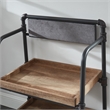 Furniture of America Kernel Industrial Metal 2-Shelf Bookcase in Sand Black