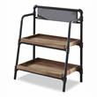 Furniture of America Kernel Industrial Metal 2-Shelf Bookcase in Sand Black