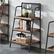 Furniture of America Kernel Industrial Metal 3-Shelf Bookcase in Sand Black