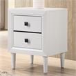 Furniture of America Hetter Transitional Wood 2-Drawer Nightstand in White