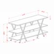 Furniture of America Barrickson Wood Small 3-Shelf Console Table in Dark Oak