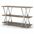 Furniture of America Barrickson Wood Small 3-Shelf Console Table in Dark Oak