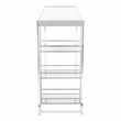 Furniture of America Norvel Contemporary Glass Top Bar Table in Chrome Plating