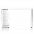 Furniture of America Norvel Contemporary Glass Top Bar Table in Chrome Plating