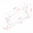 Furniture of America Alvara Metal 27.5-Inch Wall Shelf in Sand Black