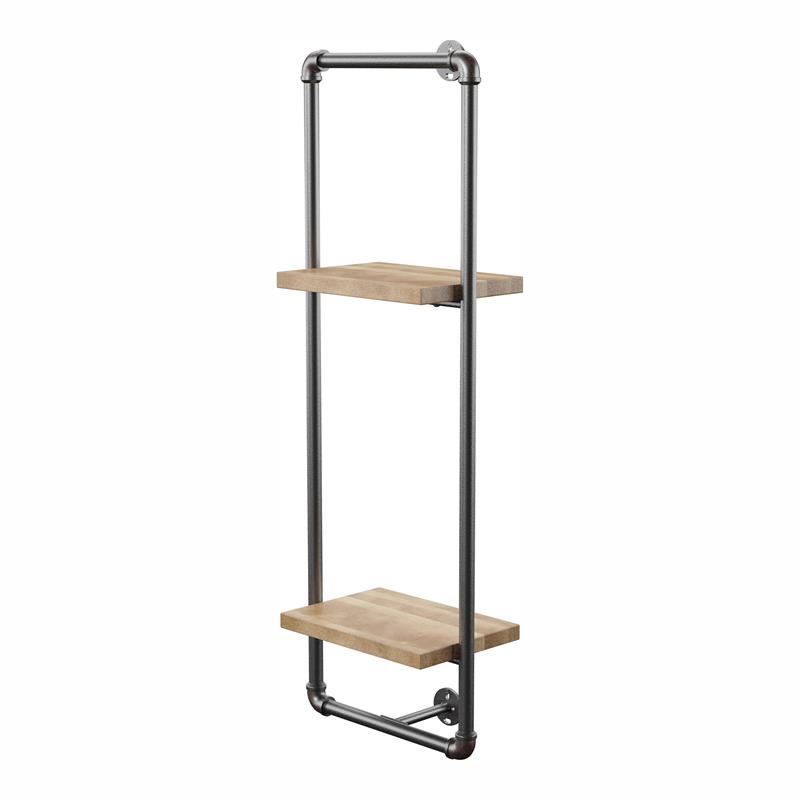 Furniture of America Alvara Metal 11.75-Inch Wall Shelf in Sand Black