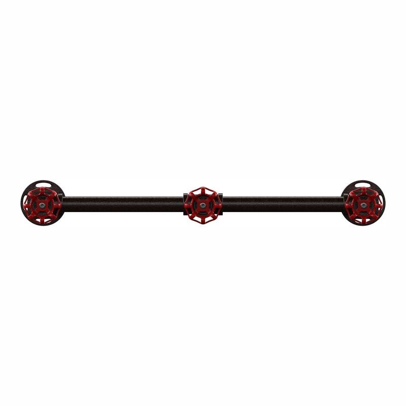 Furniture of America Margon Industrial Metal 3-Hook Coat Rack in Sand Black
