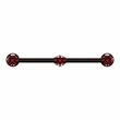 Furniture of America Margon Industrial Metal 3-Hook Coat Rack in Sand Black