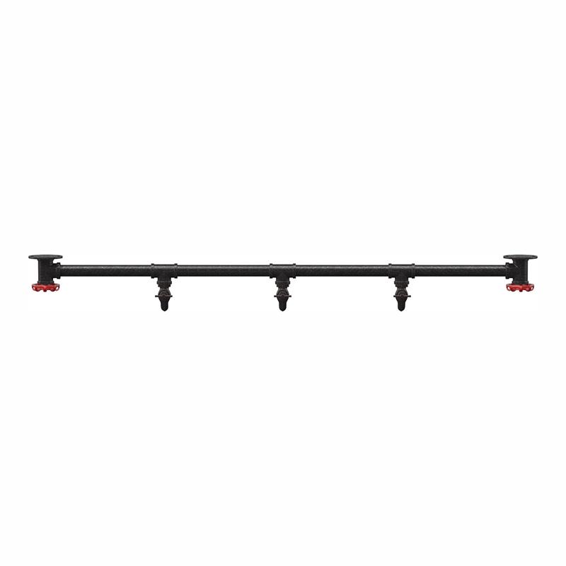 Furniture of America Meritor Industrial Metal 5-Hook Coat Rack in Sand Black
