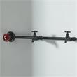 Furniture of America Meritor Industrial Metal 5-Hook Coat Rack in Sand Black