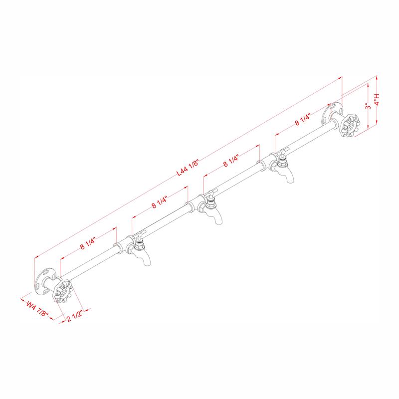 Furniture of America Meritor Industrial Metal 5-Hook Coat Rack in Sand Black