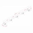 Furniture of America Meritor Industrial Metal 5-Hook Coat Rack in Sand Black