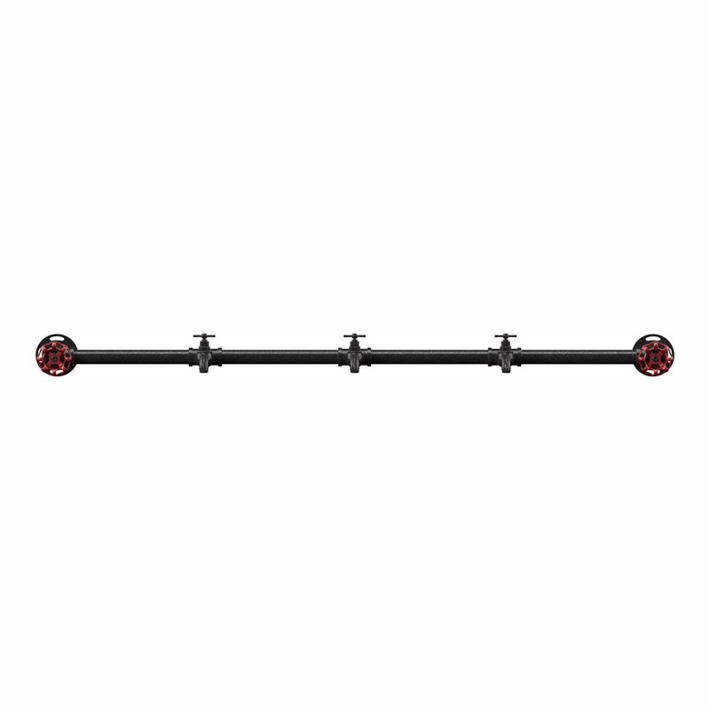 Furniture of America Meritor Industrial Metal 5-Hook Coat Rack in Sand Black