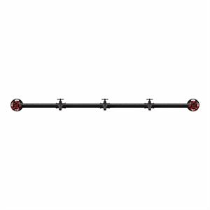 Furniture of America Meritor Industrial Metal 5-Hook Coat Rack in Sand Black
