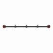 Furniture of America Meritor Industrial Metal 5-Hook Coat Rack in Sand Black