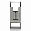 Furniture of America Robble Industrial Wood Wine Cabinet in Vintage Gray Oak