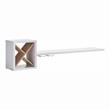 Furniture of America Reichart Cottage Wood Floating Wine Bar in White and Brown