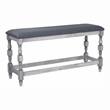 Furniture of America Weighton Wood Counter Height Dining Bench in Antique White
